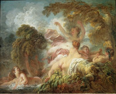 Uimarit - öljy kankaalle tekijältä Jean Honore Fragonard