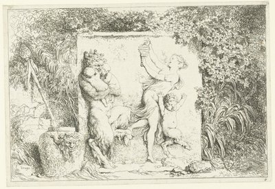 Satyyrien tanssi Bacchanales (sarjan nimi) Nymfit ja satyyrit (sarjan nimi) tekijältä Jean Honore Fragonard