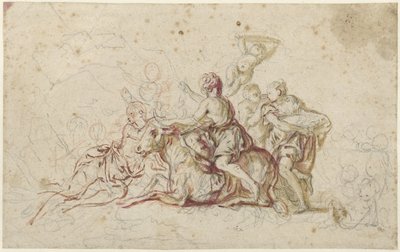 Jupiter sieppasi Euroopan härän varjossa (?) tekijältä Jean Honore Fragonard