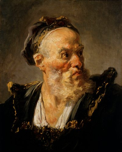 Jean Honore Fragonardin (1732-1806) Old Man Paintingin johtaja 1700-luvun Pariisi, Musee Jacquemart Andre tekijältä Jean Honore Fragonard