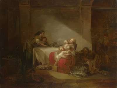 Sisustus, onnellinen äiti tekijältä Jean Honore Fragonard