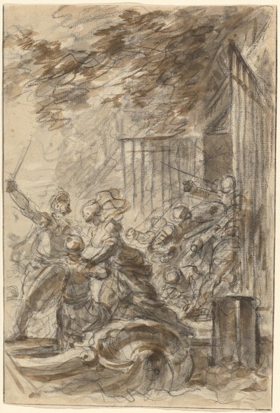 Isabella hylkää kotinsa seuratakseen Odoricoa ja hänen miehiään tekijältä Jean Honore Fragonard