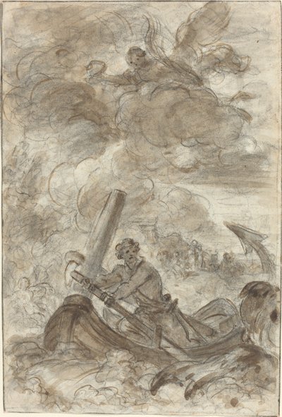 Orlando tappaa örkin ankkurilla tekijältä Jean Honore Fragonard
