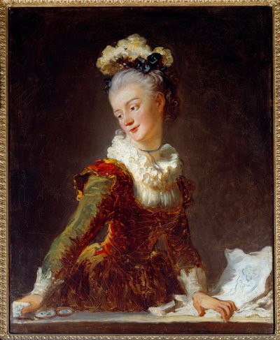 Muotokuva Marie Madeleine Guimardista (1743-1816), ensimmäinen tanssija oopperassa Jean Honore Fragonardin (1732-1806) maalaus 1700-luvun su. 0,81 x 0,65 m tekijältä Jean Honore Fragonard