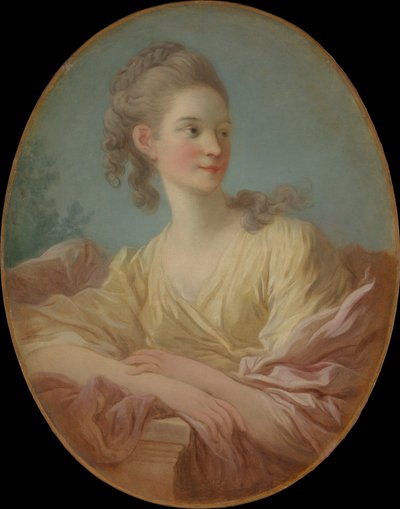 Nuoren naisen muotokuva, 1770-luku. tekijältä Jean Honore Fragonard