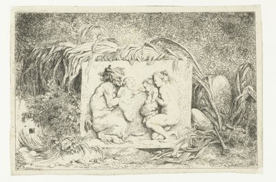 Satyr ja nymfi kahden lapsen kanssa Bacchanales (sarjan nimi) Nymfit ja satyyrit (sarjan nimi) tekijältä Jean Honore Fragonard