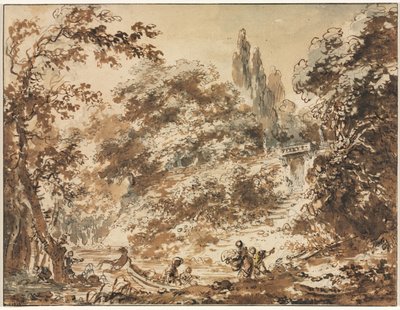Kohtaus puistossa tekijältä Jean Honore Fragonard
