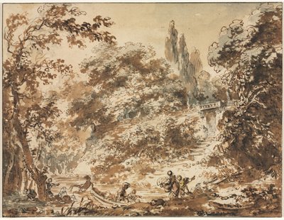 Kohtaus puistossa, c. 1760. tekijältä Jean Honore Fragonard