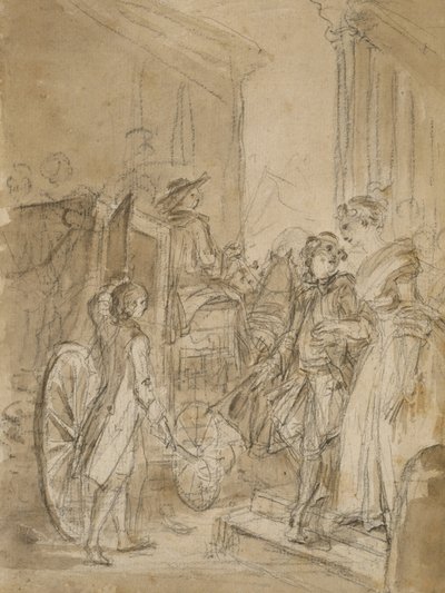 Lähtö linja-autolla tekijältä Jean Honore Fragonard