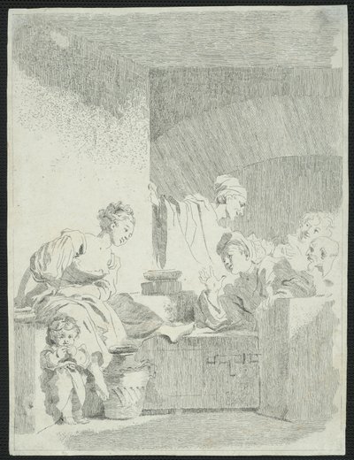 Sisätila tekijältä Jean Honore Fragonard