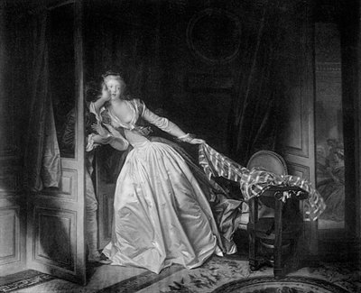 Varastettu suudelma, 1700-luvun loppu 1905. tekijältä Jean Honore Fragonard