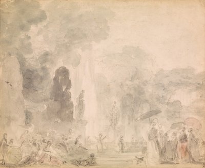 Näkymä puistoon, 1770-luvun lopulla. tekijältä Jean Honore Fragonard