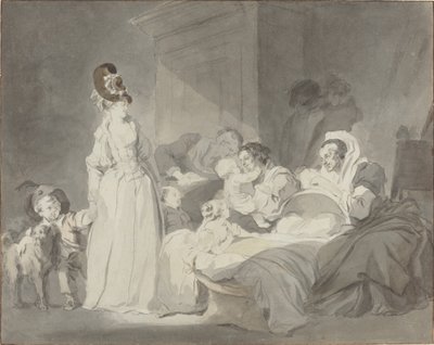 Vierailu sairaanhoitajalle tekijältä Jean Honore Fragonard