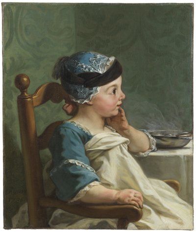 Poika lastentuolissa, 1736 tekijältä Jean II Restout