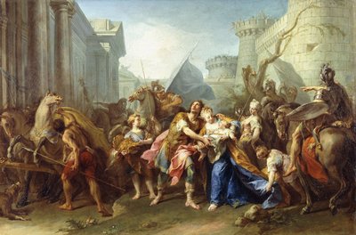 Hector lähtee Andromachesta, 1727 tekijältä Jean II Restout
