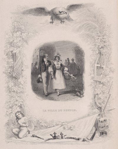 Kansan tytär elokuvasta Bérangerin laulut, 1829. tekijältä Jean Ignace Isidore Gérard