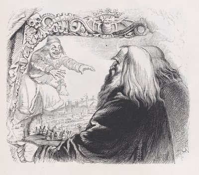 Äärettömän pieni teoksesta The Complete Works of Béranger, 1836. tekijältä Jean Ignace Isidore Gérard