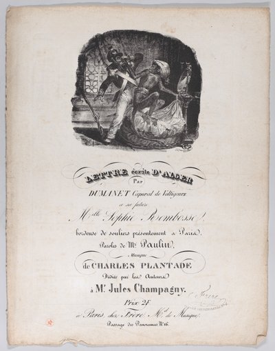 Kirje kirjoitettu Algerista, n. 1835. tekijältä Jean Ignace Isidore Gérard