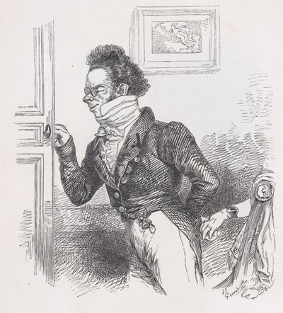 Robin, ystävä Bérangerin täydellisistä teoksista, 1836. tekijältä Jean Ignace Isidore Gérard