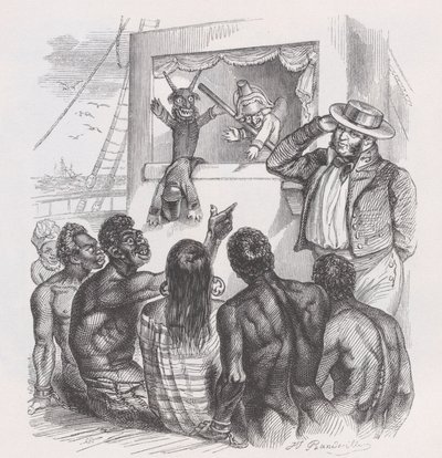 Musta ja nuket teoksesta The Complete Works of Béranger, 1836. tekijältä Jean Ignace Isidore Gérard