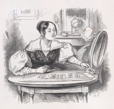 Kortit Bérangerin täydellisistä teoksista, 1836. tekijältä Jean Ignace Isidore Gérard