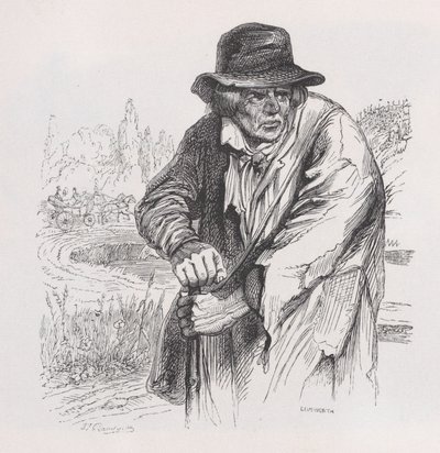Vanha vagabond Bérangerin täydellisistä teoksista, 1836. tekijältä Jean Ignace Isidore Gérard