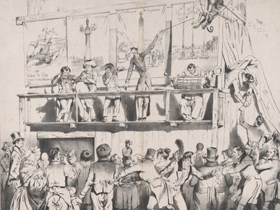 Piristys! Piristys! Boom_Boom_Boom!!! Grrrreatin poliittisten juomien esitys, elokuu 1833. tekijältä Jean Ignace Isidore Gérard