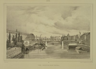 Näkymä Pont Royalista, julkaisija Auguste Bry tekijältä Jean Jacottet