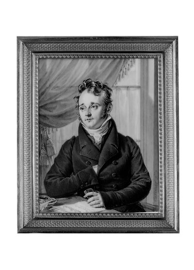 Nuori runoilija (seepia paneelissa) tekijältä Jean-Jacques Casimir Karpff
