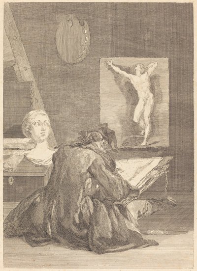 Valmistelija tekijältä Jean Jacques Flipart after Jean Siméon Chardin
