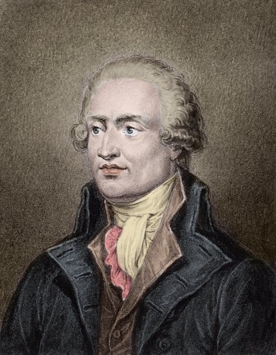 Marie Jean Antoine Nicolas de Caritatin muotokuva, markiisi de Condorcet (1743 - 1794) Kaiverrus Jean Jacques Frilley (1797-a1850) tekijältä Jean Jacques Frilley