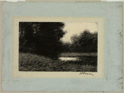 Maisema lampineen tekijältä Jean Jacques Henner