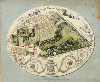 Madame Elisabethin Montreuil Estate -suunnitelma, 1788 tekijältä Jean Jacques Huvé