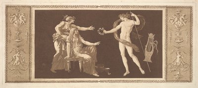 Apollo kruunaa taiteen Apollo kruunaa taiteen, kirjasta Recueil de Different Compositions..., 1784. tekijältä Jean Jacques Lagrenee
