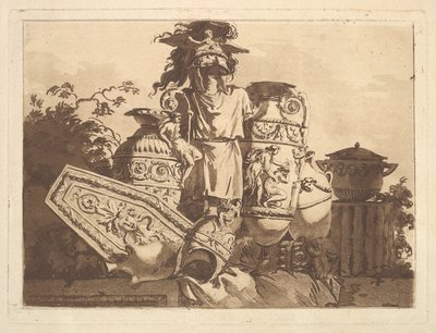 Sävellys antiikkia, Recueil de Compositions par Lagrenée Le Jeune Colle..., 1782-84. tekijältä Jean Jacques Lagrenee