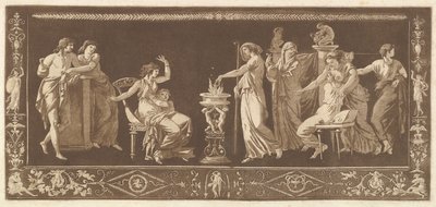 Scene of Sacrifice Antique Sacrifice, kokoelmasta erilaisia ​​sävellyksiä Friisit ja..., 1784. tekijältä Jean Jacques Lagrenee