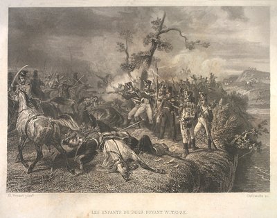 Taistelu venäläisten joukkojen ja ranskalaisen ratsuväen välillä Ostrovnon lähellä 25.-26.7.1812 tekijältä Jean Jacques Outhwaite