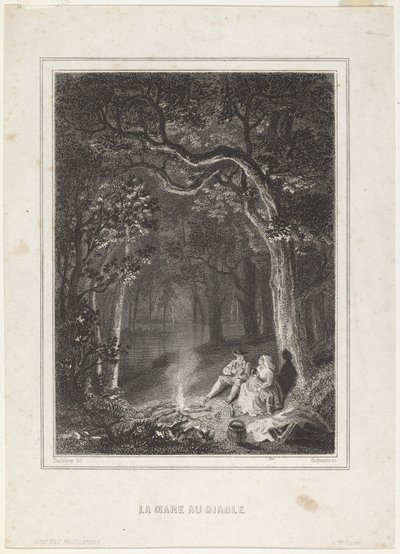 Paholaisen lampi tekijältä Jean Jacques Outhwaite, after Charles François Daubigny