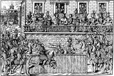 Kuningas Henrik II:n kuolema turnauksessa, 1559 1570 tekijältä Jean Jacques Perrissin