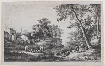 Maisema Ambronayssa, 1796. tekijältä Jean Jacques de Boissieu