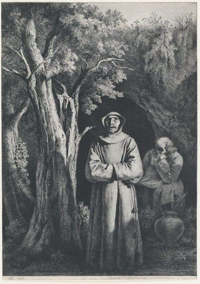 Munkit autiomaassa, 1797. tekijältä Jean Jacques de Boissieu