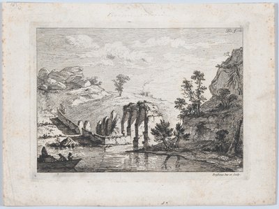 Akveduktin rauniot, 1763. tekijältä Jean Jacques de Boissieu