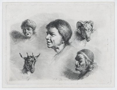 Viiden pään tutkimus, 1803. tekijältä Jean Jacques de Boissieu