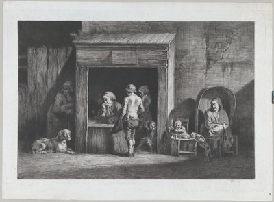 The Public Scrivener, 1790. tekijältä Jean Jacques de Boissieu