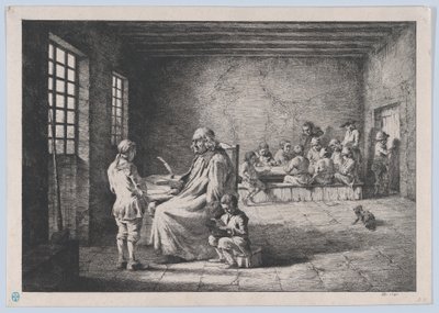 Koulumestari, 1780. tekijältä Jean Jacques de Boissieu