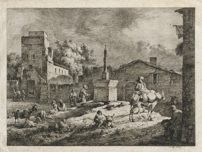 Näkymä Saint-Andeoliin, 1774. tekijältä Jean Jacques de Boissieu