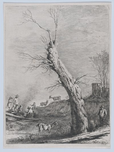 Talvi, Saint-Chamondissa vuonna 1795 valmistuneen piirustuksen jälkeen. tekijältä Jean Jacques de Boissieu