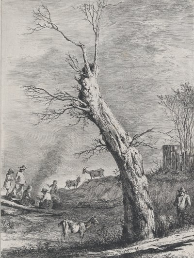 Talvi, Saint-Chamondissa vuonna 1795 valmistuneen piirustuksen jälkeen. tekijältä Jean Jacques de Boissieu