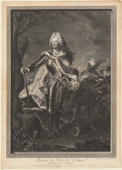 Augustus III. Puolan kuningas tekijältä Jean Joseph Balechou after Hyacinthe Rigaud