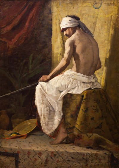 Arabe asis, ei päivämäärää. (Öljy kankaalle) tekijältä Jean Joseph Benjamin Constant